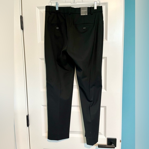 NWT BANANA REPUBLIC Black Slim Straight Ankle Pants - Picture 4 of 9